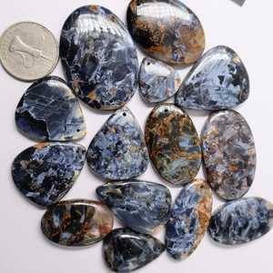 Cabochons en pietersite faits à la main de haute qualité, pierres précieuses en quartz naturel polies à la main, fabrication de bijoux, lot en gros AMAN GEMS - Product Image 4