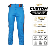 Pantalon de sport unisexe personnalisé 100% polyester coupe ajustée, rayures orange, séchage rapide, braguette zippée, antibactérien, imprimé par sublimation, poches