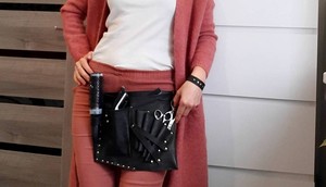 Professional Barber Scissor Holster Leather Salon Hair Stylist Tools Bag Case For Shears Combs Hair Clips LBSH-0003 - Product Image 3