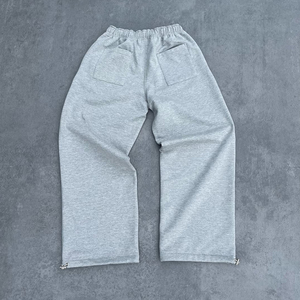 กางเกงขายาวผู้ชายทรงโอเวอร์ไซส์ ผ้าเฟรนช์เทอร์รี่เนื้อหนา ดีไซน์เรียบง่าย กระดุมแบบสองรู - Product Image 3