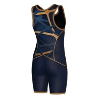 Singlet de Lucha Unisex de Alta Calidad con Impresión por Transferencia y Logotipo Personalizado, Diseño Frontal del Equipo de EE. UU., 100% Poliéster, Duradero, de Secado Rápido y Transpirable