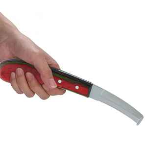 Couteau à sabots en acier Damas de qualité supérieure IRON, outil de fermeur pour le taillage des sabots, lame artisanale, outils vétérinaires, marque privée OEM - Product Image 5