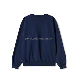 Sudadera deportiva de algodón 100% gris para hombre europeo americano, holgada, de manga larga, informal, bordada con letras personalizadas, resistente al agua - Product Image 6