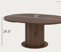 Table de salle à manger ronde industrielle marron la plus vendue en Europe, mobilier industriel, mobilier de salle à manger, table en bois 2026
