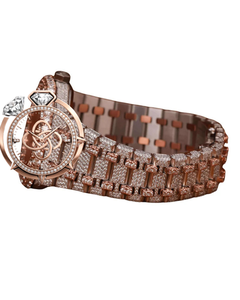 Montre en moissanite de qualité supérieure pour hommes, entièrement sertie de diamants VVS, acier inoxydable, montre-bracelet de luxe - Product Image 3