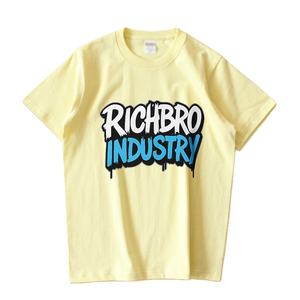 Camiseta Deportiva Personalizada para Hombre, Estilo Jogger, Elástica, Transpirable, de Secado Rápido, 100% Algodón, Corte Holgado, Ropa Deportiva Informal, OEM Disponible, Rich Bro - Product Image 2