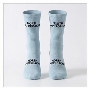 Calcetines North Approach para Adultos, Color Azul Claro con Estampado de Letras, Transpirables, para Uso Diario - Product Image 1