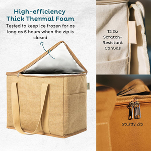 Sac isotherme de grande capacité, tendance, avec poignée épaisse, pour aliments frais et vin, réutilisable, sac de courses isolé - Product Image 5