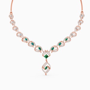 Collar de Diamantes Cultivados en Laboratorio Éticos Forever Curve de 3.58 Ct en Oro Amarillo, Blanco y Rosa de 9K - Product Image 1