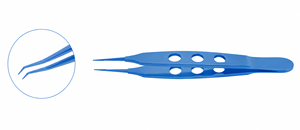 Pinzas Bonn de Titanio Azul de Alta Calidad, Instrumento Quirúrgico Oftálmico para Agarrar Tejido Corneal con Precisión y Control - Product Image 2