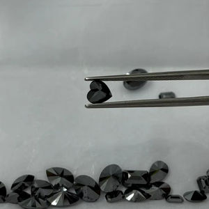 Diamant noir naturel chauffé d'origine africaine, certifié, taille brillant ronde, calibré, pour la fabrication de bijoux - Product Image 3