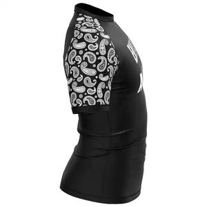 Venta al por mayor Nightcrawler últimos hombres usan Bjj 73% poliéster 27% spandex hombres adultos negro Rash Guard S - Product Image 2