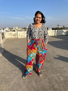 Pantalon unisexe indien bohème vintage Kantha en coton fait main, entièrement réversible, coupe large, idéal pour l'été, vente en gros - Product Image 6