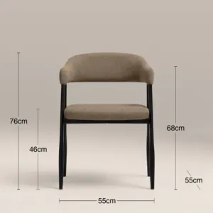 SILLA DE COMEDOR SINTERIOR LATTE PRESLEY CARVER - Product Image 3