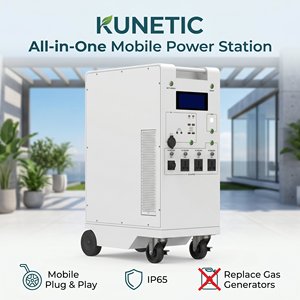 Station d'alimentation portable haute performance KUNETIC 5kW 15kW 5-20kWh LiFePO4 IP65 Générateur solaire mobile Camping <span class=keywords><strong>RV</strong></span> - Product Image 1