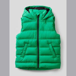 Veste d'hiver matelassée sans manches en tissu léger pour hommes avec capuche Décoration de poche pour vêtements d'extérieur Gilet de performance Procédé de finition - Product Image 3