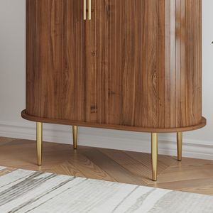 Portabottiglie Multifunzionale per 12 Bottiglie, Mobile Bar in Stile Rustico per Soggiorno e Cucina - Product Image 4