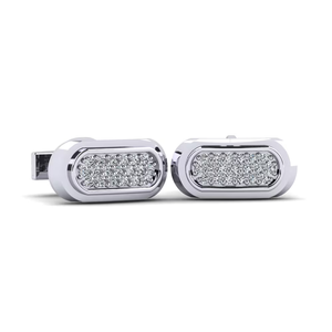 Boutons de manchette en diamant glamour pour hommes, accessoires de costume de mariage formel haut de gamme, bijoux de luxe, cadeau élégant - Product Image 3