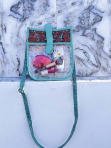 Bolso transparente de Color turquesa de cuero tallado a mano, bolso elegante, bolsos de cuero de usos múltiples para mujer, multiusos - Product Image 5