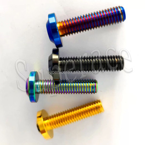 Vis UFO en titane GR5 à tête Torx large M6/M8/M10, finition or arc-en-ciel et noir, profil bas, pour <span class=keywords><strong>moto</strong></span> sportive, course et automobile - Product Image 3