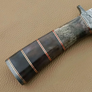 Handmade Damascus Steel Hunting Knife with Premium Leather Sheath Outdoor <b>Camping</b> Utility <b>Tool</b> Fine Craftsmanship for Everyday - Product Image 5