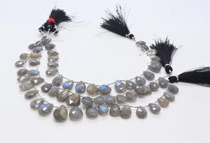 Cuentas facetadas de labradorita natural AAA en forma de pera de 8x11-11x15 mm, cuentas de labradorita azul brillante, hilo de 7 pulgadas para joyería - Product Image 5
