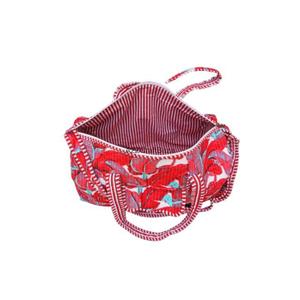 Bolsa de Gimnasio Acolchada 100% Algodón Puro, Estilo Vintage, para Viajes de Fin de Semana, Playa, Verano, Otoño, Compras Diarias, Bolsa de Lona Abierta para Mujer - Product Image 6