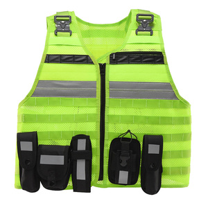 เสื้อกั๊กสะท้อนแสงแบบยุทธวิธีพร้อมสายรัดนุ่มสบาย กระเป๋าหลายช่อง ชุดยูนิฟอร์มรปภ. แบบกำหนดเองได้ - Product Image 2