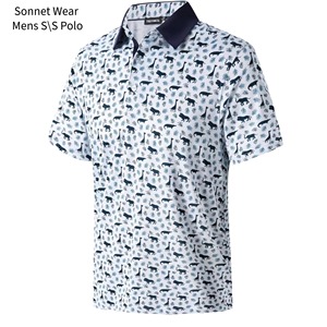 Mens AOP Printed Polo shirts - Product Image 1