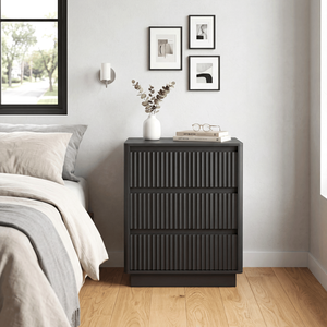 Set di 2 Tavolini con Ricarica Rapida USB-C, Moderni Tavoli Consolle in Legno con 3 Cassetti e Ampio Spazio di Archiviazione per Uso Accanto al Divano - Product Image 6