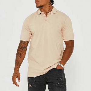 Vente en gros d'usine, tissu tricoté original pour chemises pour hommes, mélange polyester/coton, manches courtes, motif uni, style décontracté - Product Image 1