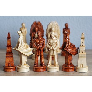 Jeu d'échecs artisanal en bois de Sheesham avec incrustations en laiton |   Jeu de société indien en bois en gros - Product Image 5