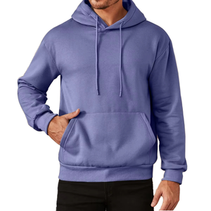 Sweat à capuche oversize en coton 100% pour homme avec poche, lavage à l'acide, respirant, 300g, poids lourd, service OEM - Product Image 3