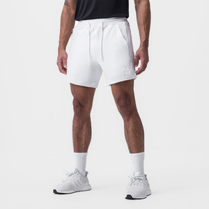 Shorts Bermuda en Coton Blanc pour Homme, Taille Mi-Haute avec Cordon de Serrage, Vêtement de Sport Décontracté avec Poches, Tissu Respirant - Product Image 2