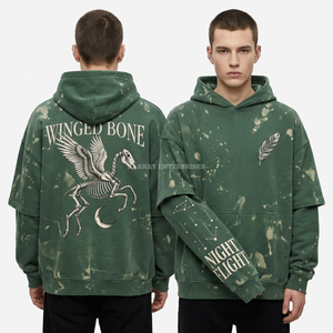 เสื้อฮู้ดดี้ลายกราฟิกเซอร์เบอรัสสีเทาชาร์โคล หนัก 400GSM สำหรับผู้ชาย พิมพ์ลาย Gatekeeper ผ้าฟลีซ สตรีทแวร์ แบรนด์ผู้ผลิต - Product Image 3
