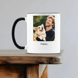 Mug en céramique personnalisé de 11 oz avec photo et texte de votre animal de compagnie – Contacter le vendeur avant de commander - Product Image 5