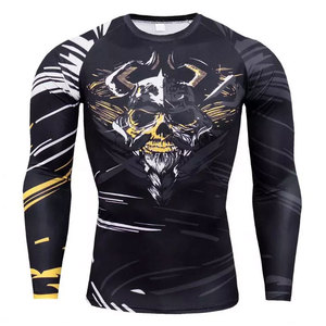 High Quality Custom Made <b>Men</b> <b>Compression</b> <b>Shirt</b> / <b>Men's</b> Gym Wear Running Fitness Wear Tops Club <b>Compression</b> Jersey - Product Image 2