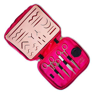 Kit de Práctica de Sutura de Acero Inoxidable para Estudiantes de Medicina, Juego de Instrumentos de Entrenamiento Quirúrgico Manual con Estuche y Accesorios - Product Image 1