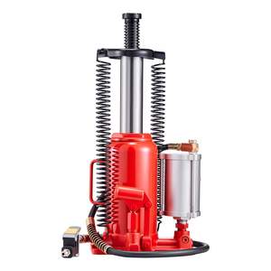 Cric hydraulique à air de 20 tonnes pour la réparation automobile, robuste, soudé, pneumatique/manuel, plage de levage de 10,2 à 19,5 pouces pour voitures et SUV - Product Image 1