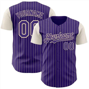 Maillot de baseball/softball personnalisé 2026 – Nouveau design, entièrement boutonné, sérigraphié, 100 % polyester respirant, anti-UV, col en V, séchage rapide - Product Image 1