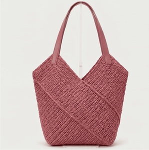 Sac fourre-tout au crochet rayé, style bohème, léger, à ouverture supérieure, pour femme, idéal pour l'été, la plage et l'usage quotidien - Product Image 1