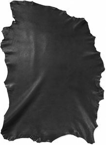 Véritable peau de mouton pleine fleur noire pour confection de vêtements - Product Image 6
