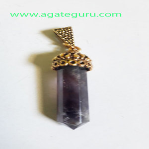 Pendentif en cristal avec étoile gravée, pendentif en lapis-lazuli, pendentif fait main, pierre précieuse naturelle, entièrement fait main - Product Image 3