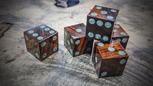 Premium Handmade Natural Wood Resin <b>Dice</b> <b>Set</b> for Board Games-Waterproof Customized Color - Product Image 3