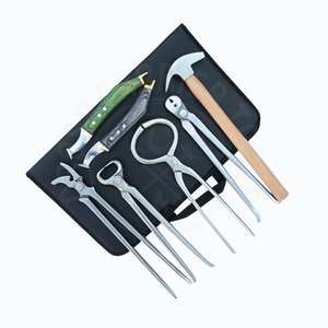 Farrier <b>Tools</b> Kit Horse with Hoof Nipper Cutting Excess Hoof Wall Curved Clincher Hoof Tester Nail Puller and Driving Hammer - Product Image 1