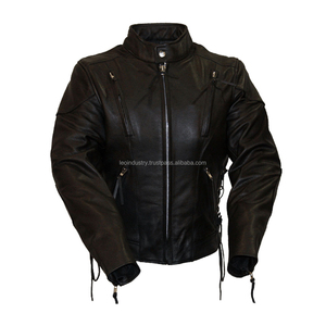 premier best quality custom made motorbike/motorcycle biker pakistan cowhide leather racing jacket for men/women - Product Image 4
