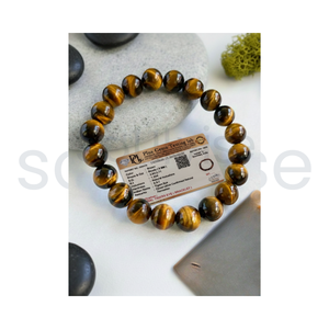Bracelet en perles d'œil de tigre naturel unisexe, perles de pierre polies, Chine, pour cadeau, fête, usage quotidien - Product Image 2