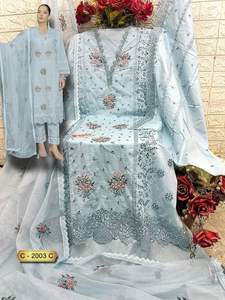 Kota dupatta ผ้าคอตตอนแท้ปักลายสำหรับงานปาร์ตี้คาเมซจากปากีสถาน shalwar kameez - Product Image 2