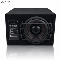 Subwoofer de voiture 10 pouces en bois, 12V haute puissance, actif, avec basses profondes, pour solution d'amélioration audio automobile, fabrication OEM/ODM directe usine