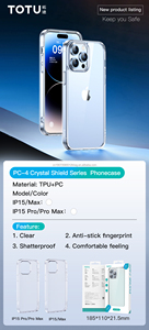 Coque de téléphone TOTU Crystal Clear TPU + PC avec revêtement anti-jaunissement et protection antichoc pour la série 15 - Product Image 3